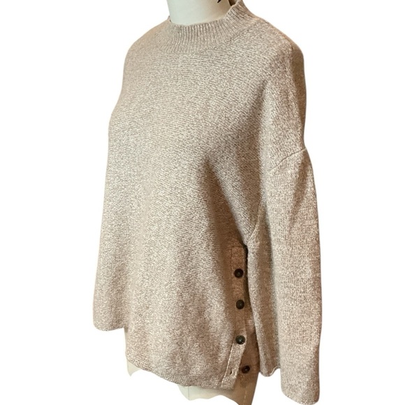 Mango Tops - MNG Mango Oatmeal Long Sleeve Mock Neck Sweater XS